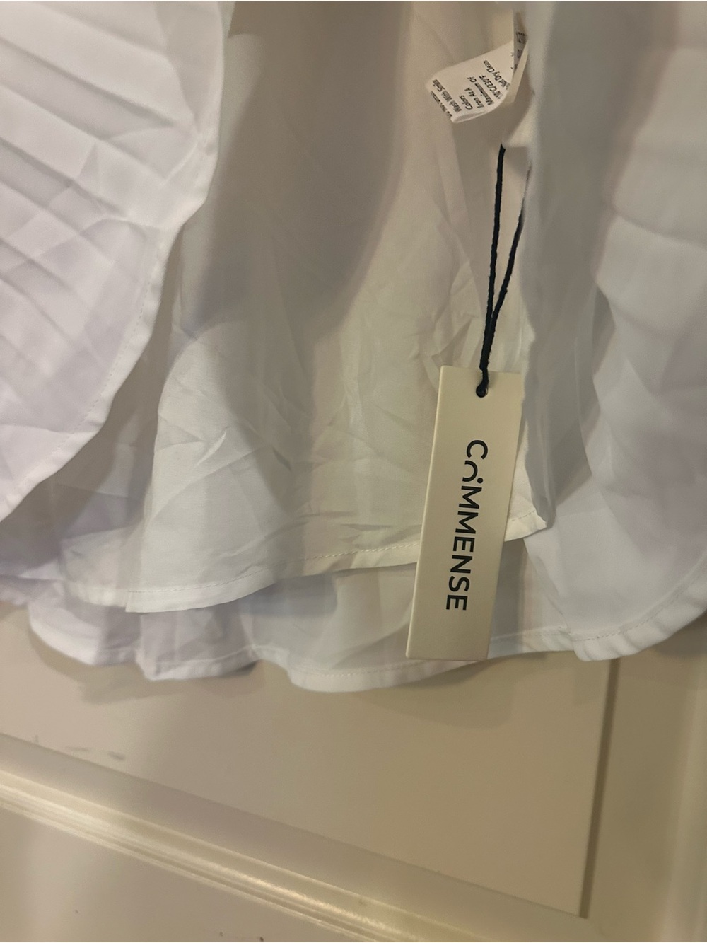 NWT Commense White Strapless Pleated Mini Dress - S - Picture 5 of 6